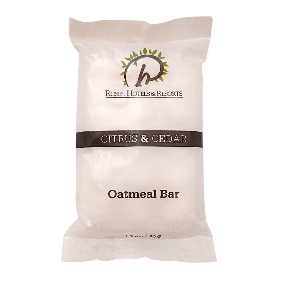 Spa Citrus & Cedar OATMEAL Bar Soap Vegetable Hand Body Bar Rosen Hotel Travel